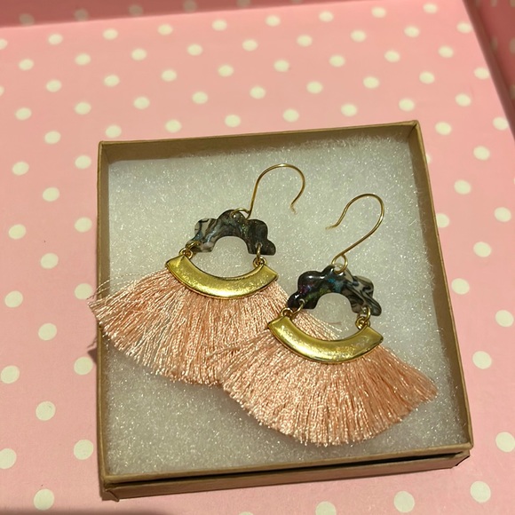 Boho Pink Earrings - Picture 1 of 2